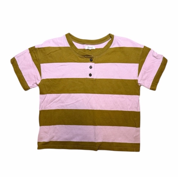 Madewell Striped Short Sleeve Top Shirt Small - Picture 2 of 7